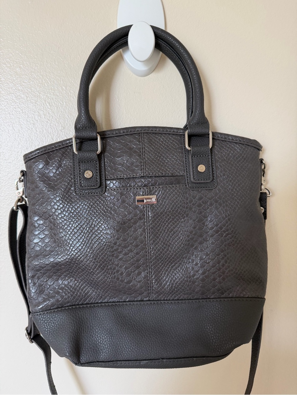 JEWELL BY THIRTY ONE Thirty Purse Tote Bag Handbag Grey with Crossbody